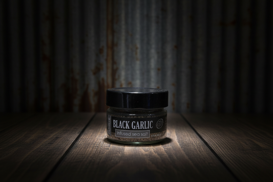 Black Garlic Infused Sea Salt by Olivelle